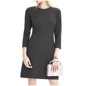 Banana Republic gray scalloped-waist dress